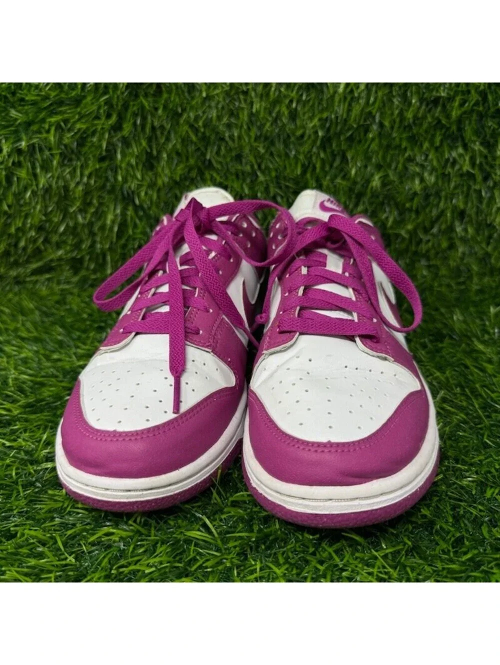 Nike Dunk Low Women Size 10 Active Fuchsia White DD1873-110 Pink Sneakers 2251